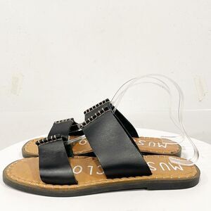 Musse & Cloud Black Double Strap Sandals